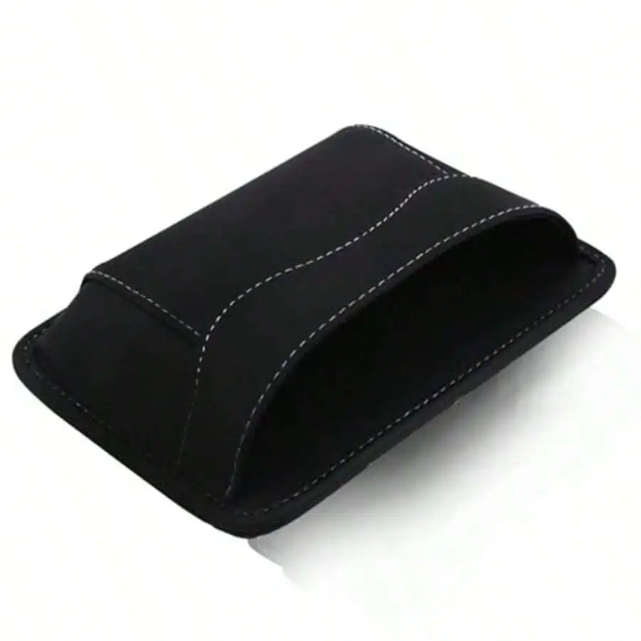 ZBlack Car Seat Side Pocket Organizer - Change Holder Pouch Leather Cell Phone Sunglasses Holder Seat Gap Filler Accories