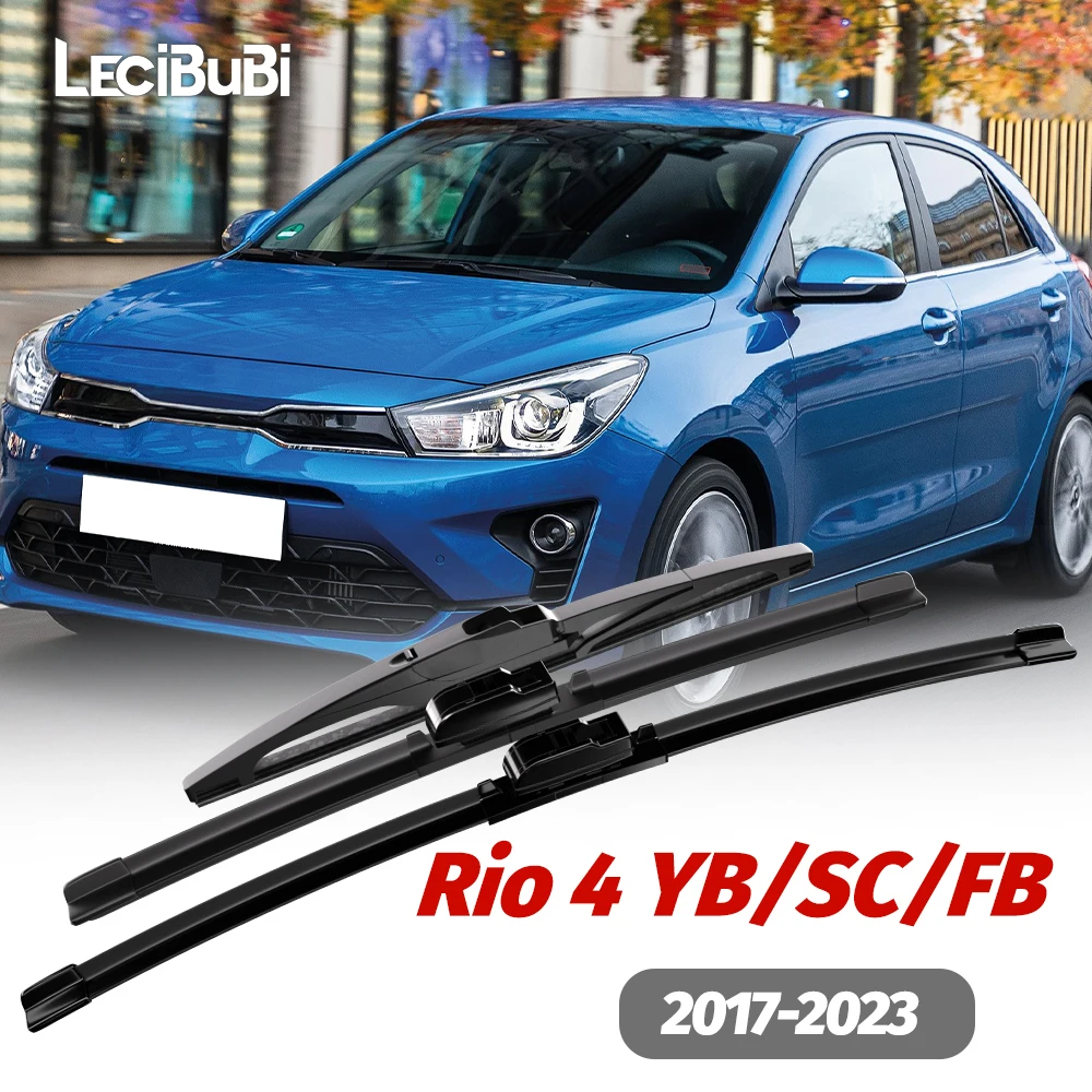 1 مجموعة الجبهة والخلفية ممسحة زجاج أمامي شفرات مساحات الزجاج الأمامي لكيا ريو 4 YB SC FB 2017-2023 2018 2019 2020 2021 اكسسوارات #1