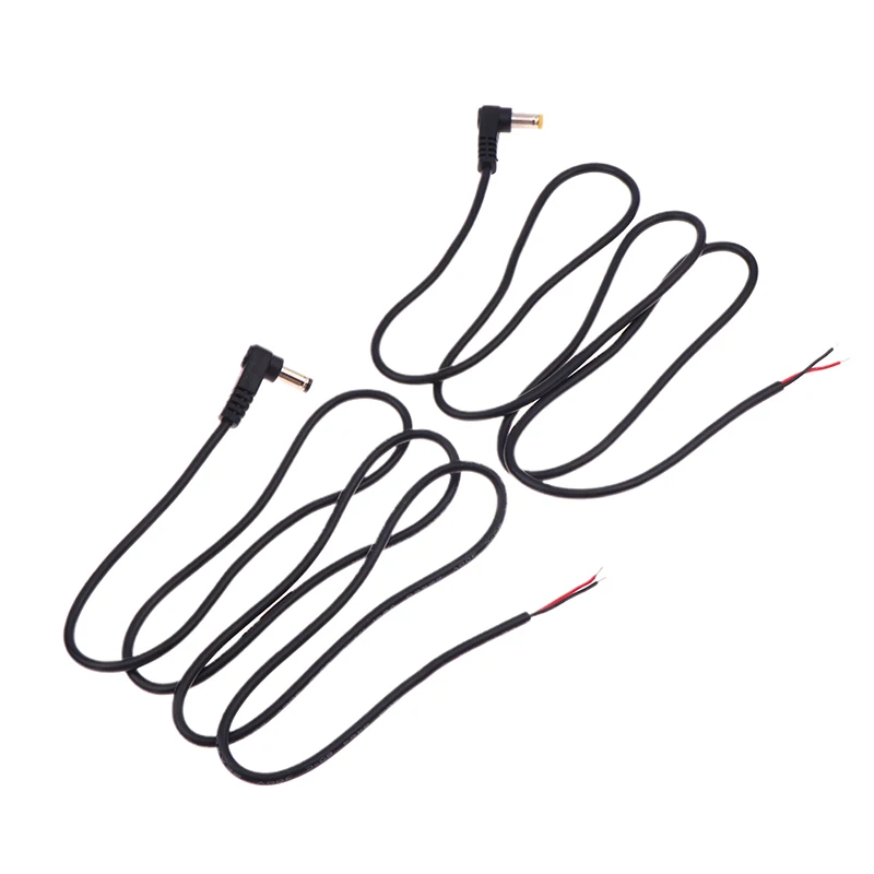 NEW 5.5 X 2.1mm/2.5mm Right Angle DC Power Cable DC Male Plug Power Connector Plug Connector Extension Line