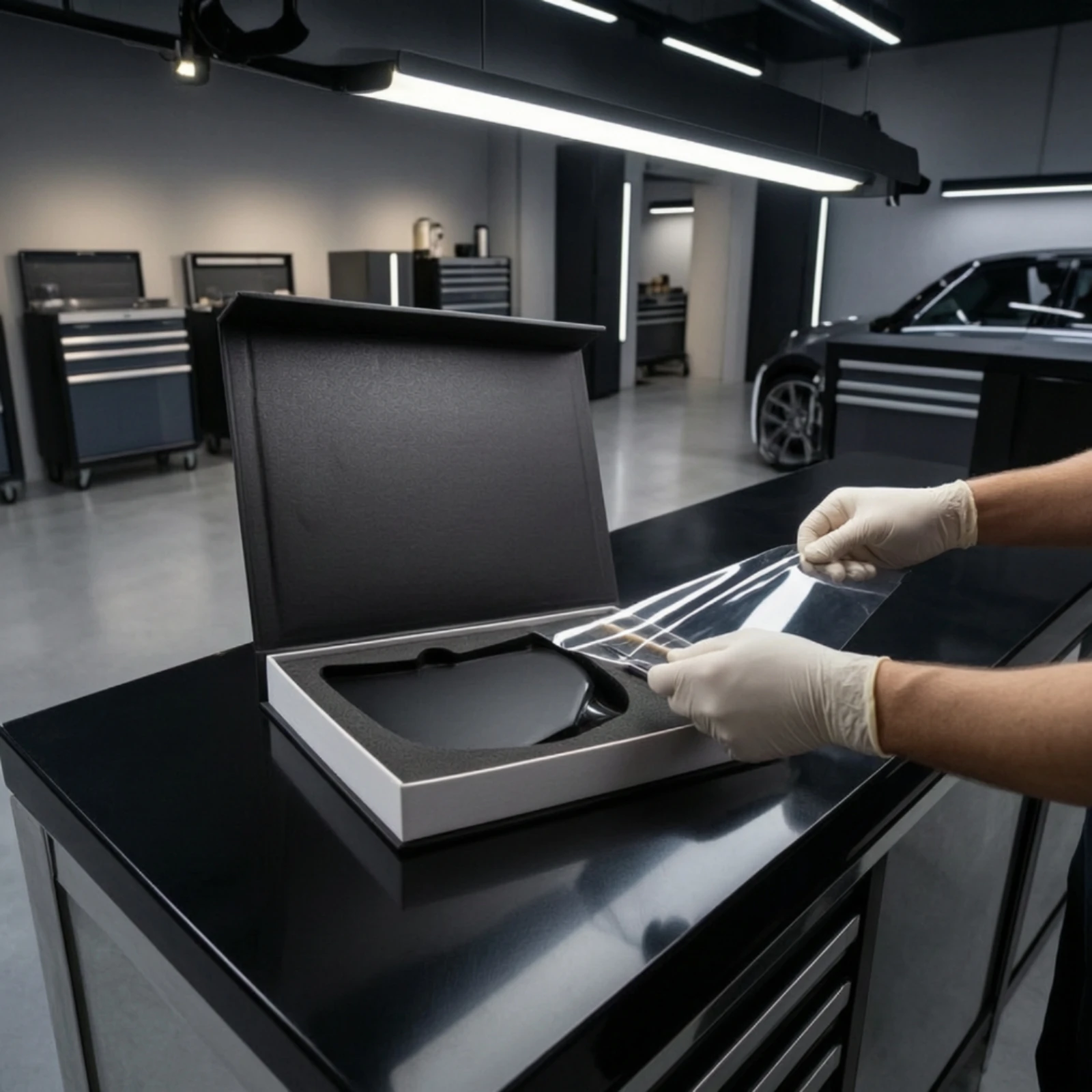 Paint Protection Film Demonstration Box Portable Car Film Demonstration Case for Salespeople, Presentations, Showroom