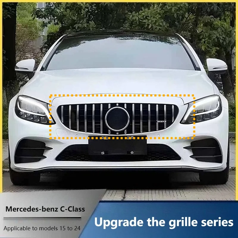 

GLA-Class Mercedes Benz GLA180 GLA200 GLA250 GLA45 AMG GT Style Upper Bumper for 2020-2023 H247 Hood Mesh Front Grill Grille