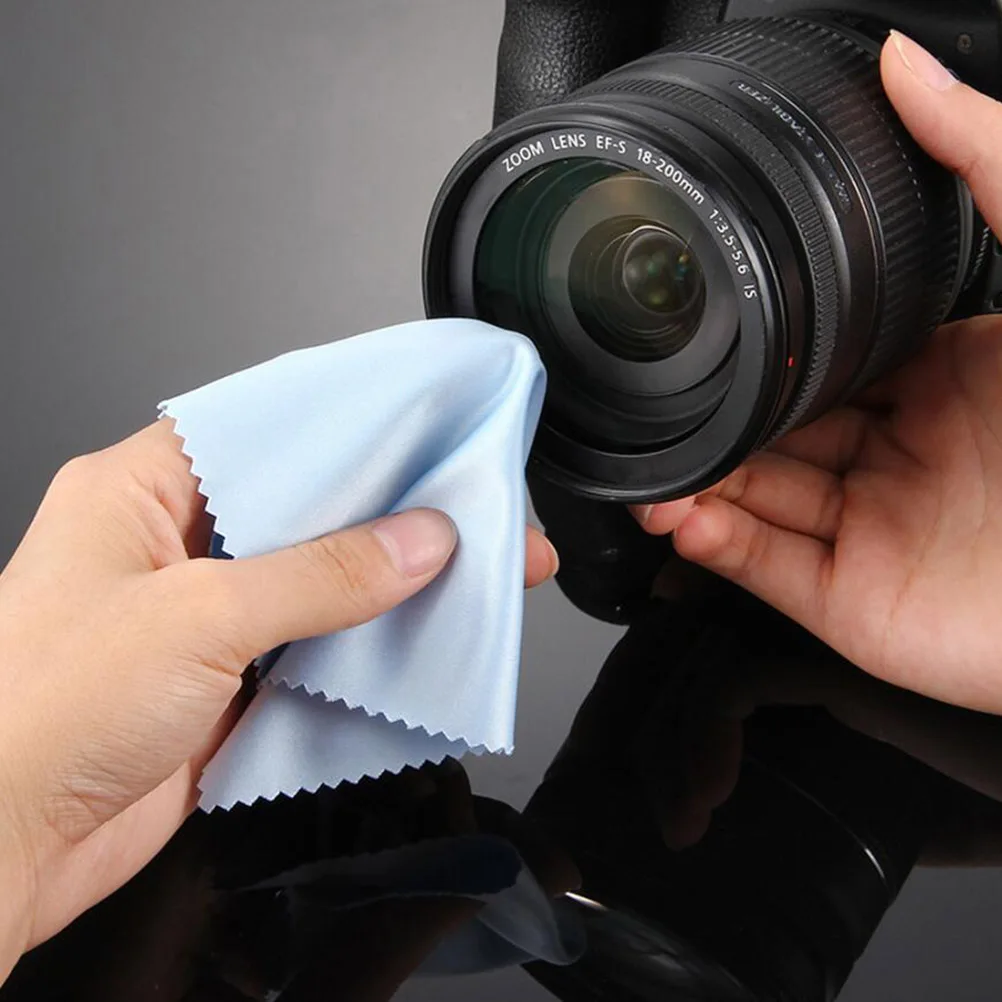 

80 Pcs Jewelry Cleaning Cloth Lens Wipes for Glasses Microfiber Polishing Cloths Blue