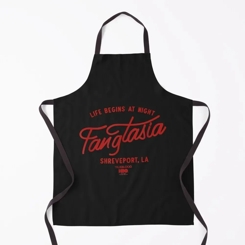 

True Blood Fangtasia Club Logo Apron Waterproof Kitchen For Women for home useful pieces Apron