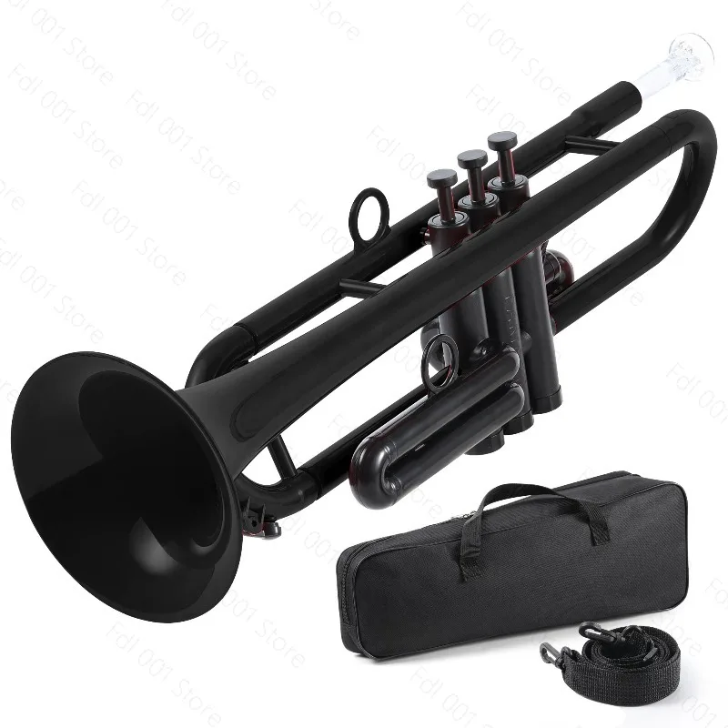 B-flat & C-flat Plastic Trumpet - Musical Instrument for Adults Children Beginners & Professional Students
