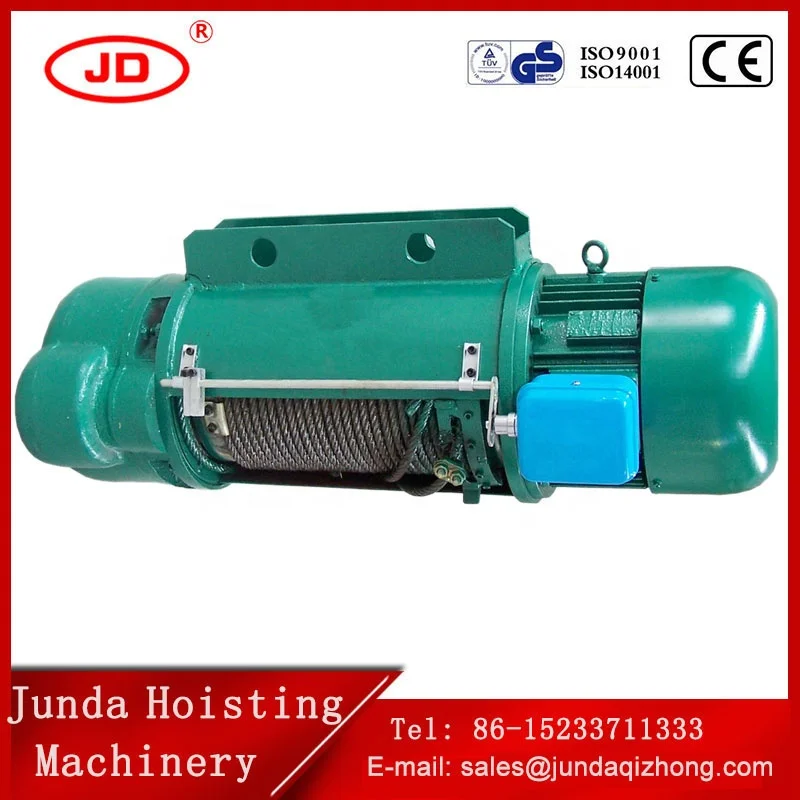 High Quality 1T 2T 3T 5T 10Ton CD1 Electric Rope Guide Steel Wire Rope Electric Hoist For Bridge Crane Lifting