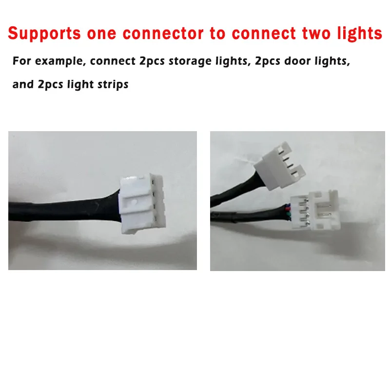 1X Extended Line Car Ambient Light Extension Cable Dual Connection Supports Connect Lights Bar Speakers Storage light Door light