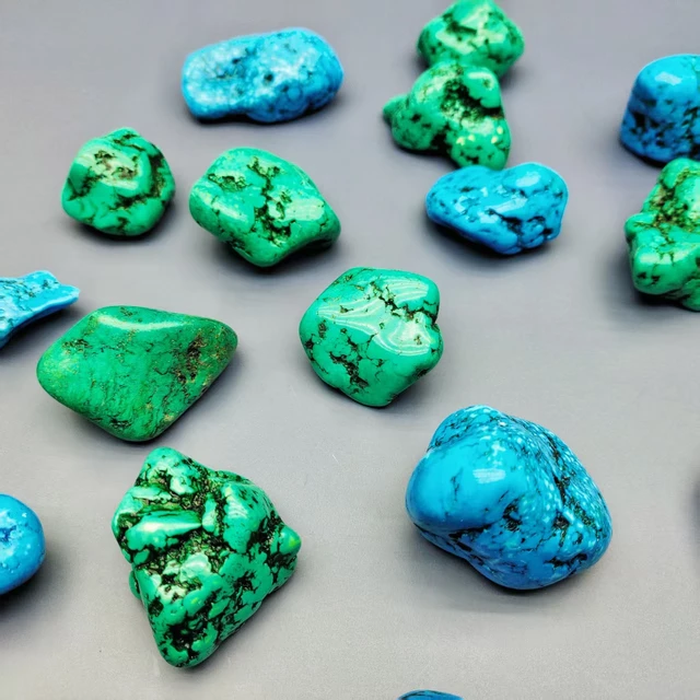 Natural Turquoise Stone Unique Mineral Specimen with Vibrant Blue-Green Black Veins Raw Unpolished for Aquarium Home Decor 6