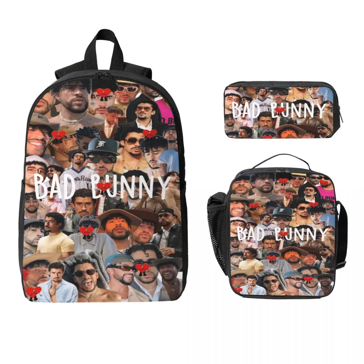 

Debi Tirar Mas Foto DTMF Bads Bunnys Music Tour Детский рюкзак Ланч-бокс Сумки для ручек для мальчиков и девочек Дошкольные рюкзаки