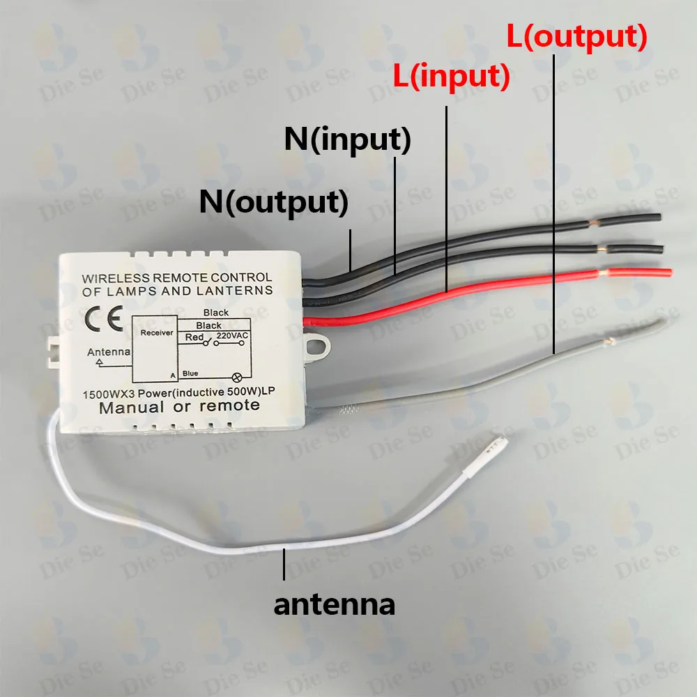 التيار المتناوب 220 فولت 10A ضوء لاسلكي عن بعد استقبال التتابع متعدد الوظائف راديو التحكم عن بعد ل Droplight ، مصباح كريستال ، مروحة العادم