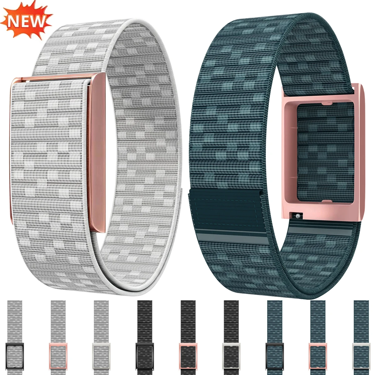 Pulseira de Nylon Esportiva para Amazfit Helio, Ajustável e Macia, Correia Esportiva para Helios Amazfit, Bracelete Ajustável e Esticável