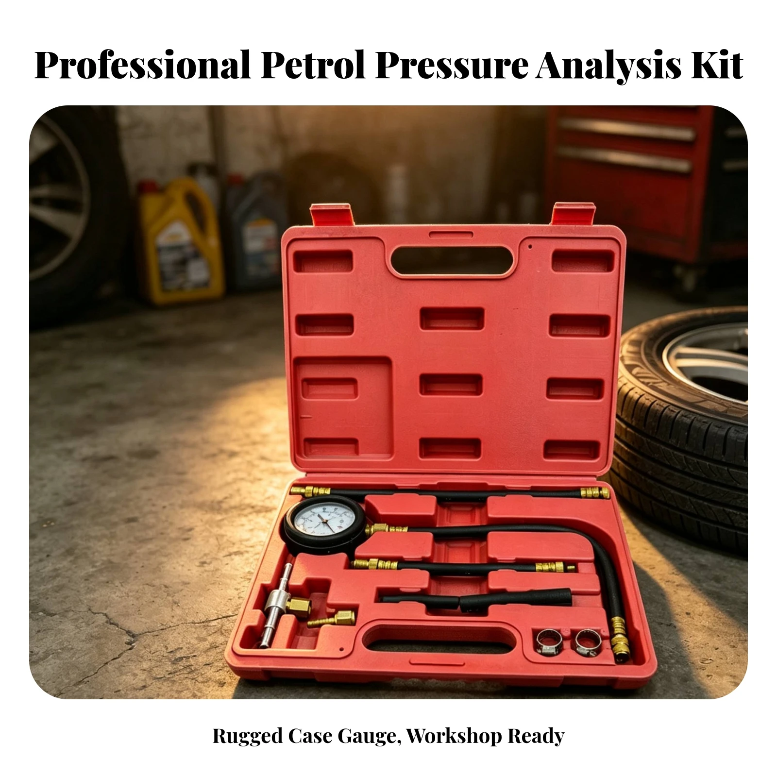 Workshop Tools Kit - Fuel Pressure Gauge Kit Accurate Fuel
