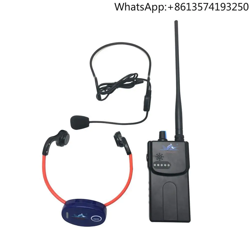 For Aquatalk Transmitter Walkie Talkie Bone Conduction Earphone Waterproof One-Way Communication for Swimming Nose Clip Earplug