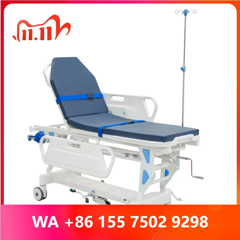 MN-SD001 Manual Patient Trolleys Medical Folding Adjus Ambulan Patient Transfer