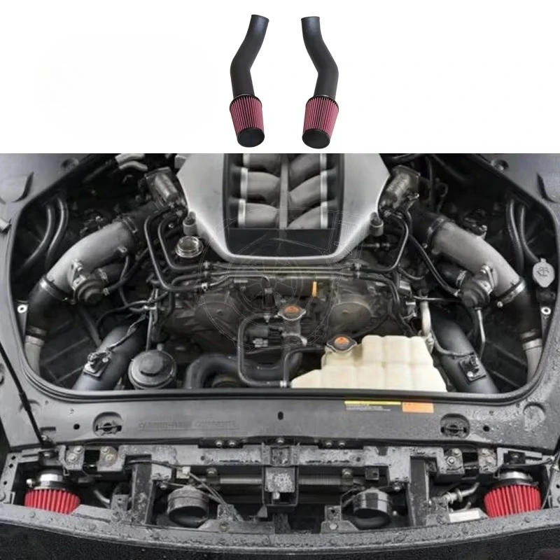 3INCH AIR INTAKE PIPE KIT For NISSAN GTR R35 With Red Air Filters