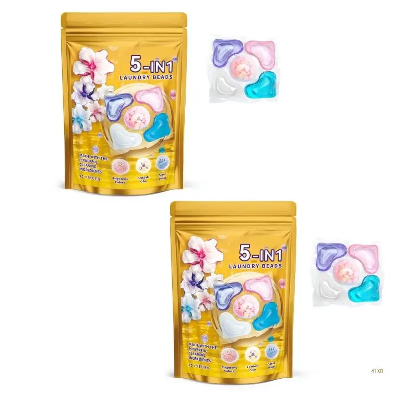 

41XB Pack of 10/20 Laundry Beads 5 in 1 Power Laundry Beads Film Beads