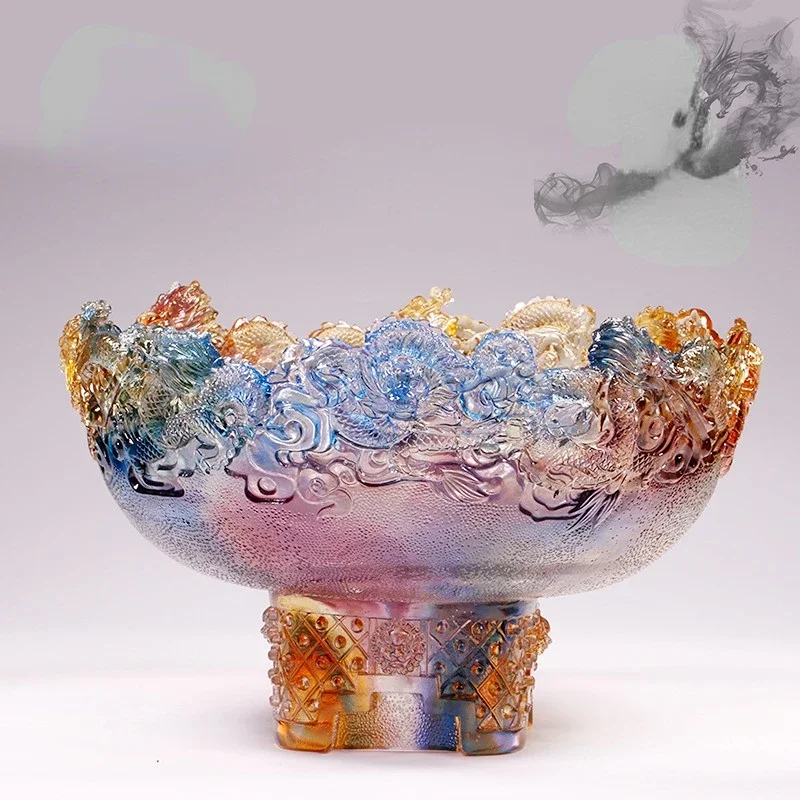 

Glass Cornucopia Modern Key Lucky Hallway Living Room Opening Craft Gift Kowloon Basin Ornaments Gathering
