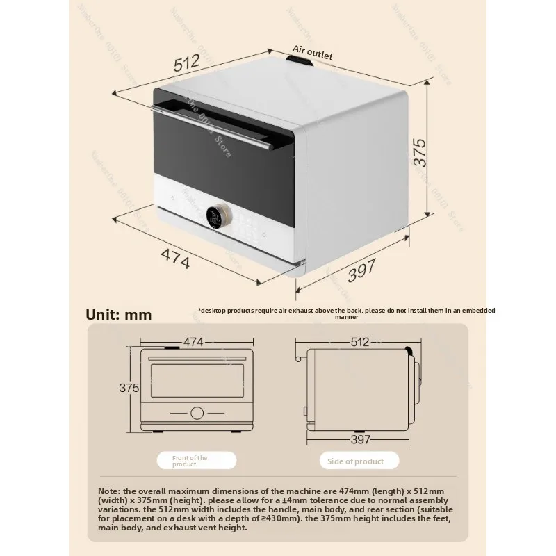 Smart Steam Oven Air Fryer Combo, Voice & WiFi Control, Multi-Function Electric Steamer for Home