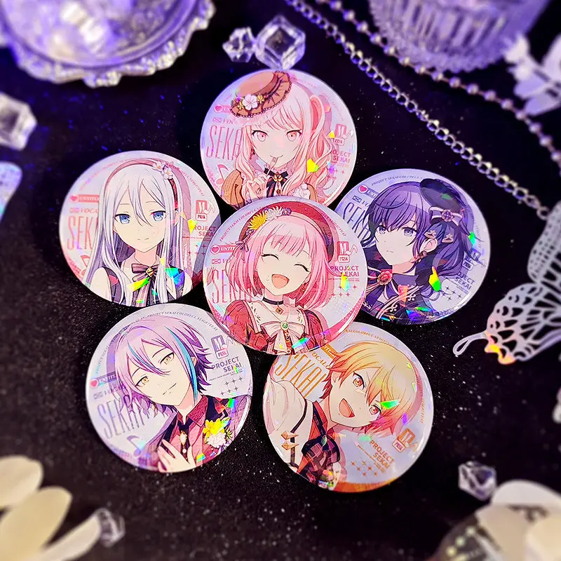 Project Sekai Colorful Stage Brooch Shinonome Akito Brooches for Woman Kamishiro Rui Metal Accesorios Tenma Tsukasa Badge Pins