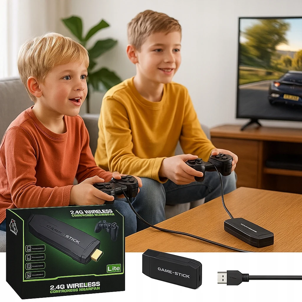 وحدة تحكم ريترو لتلفزيون HDMI 2000 + لعبة 2 بطاقات لاسلكية متحركة