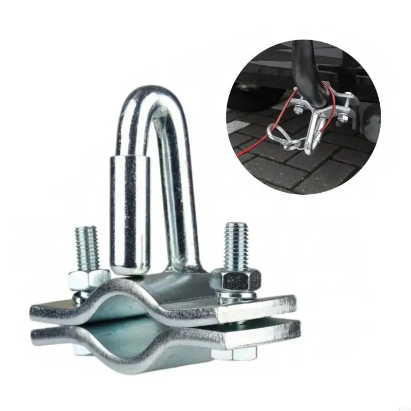 Trailer Brake Cable Clamp, U-Shaped Plated Steel Retainer with Paired Plates and Threaded Fasteners for Recreational D7YA