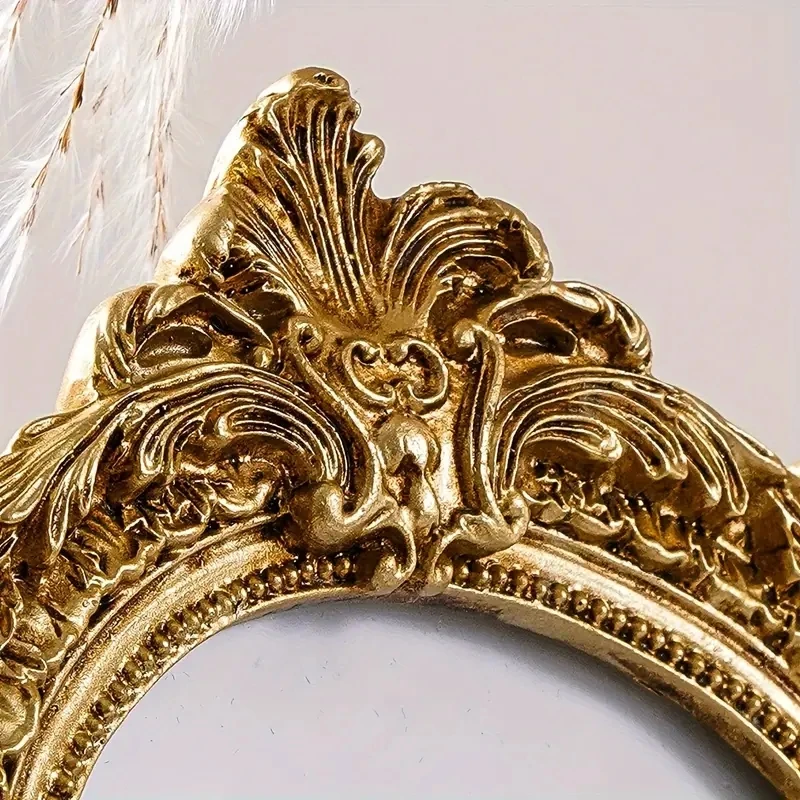 Golden Cadre Vintage Frame Retro Golden Decor Ramka na zdjęcia do wyświetlania zdjęć, rocznica ślubu, świąteczny prezent walentynkowy