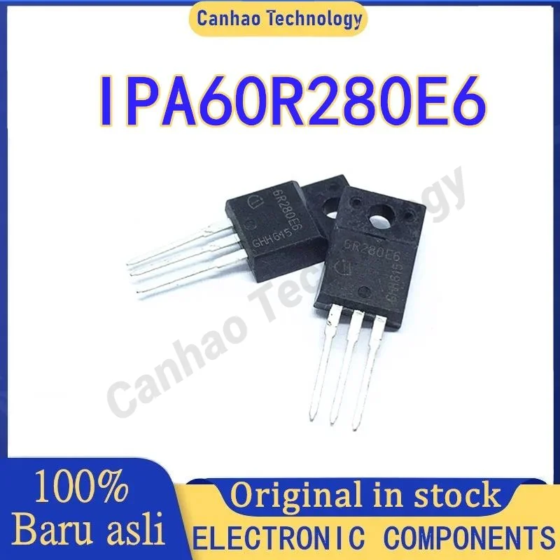 

5PCS 6R280E6 IPA60R280E6 N-CH 600V 13.8A TO220-FP IC Chip New&Original