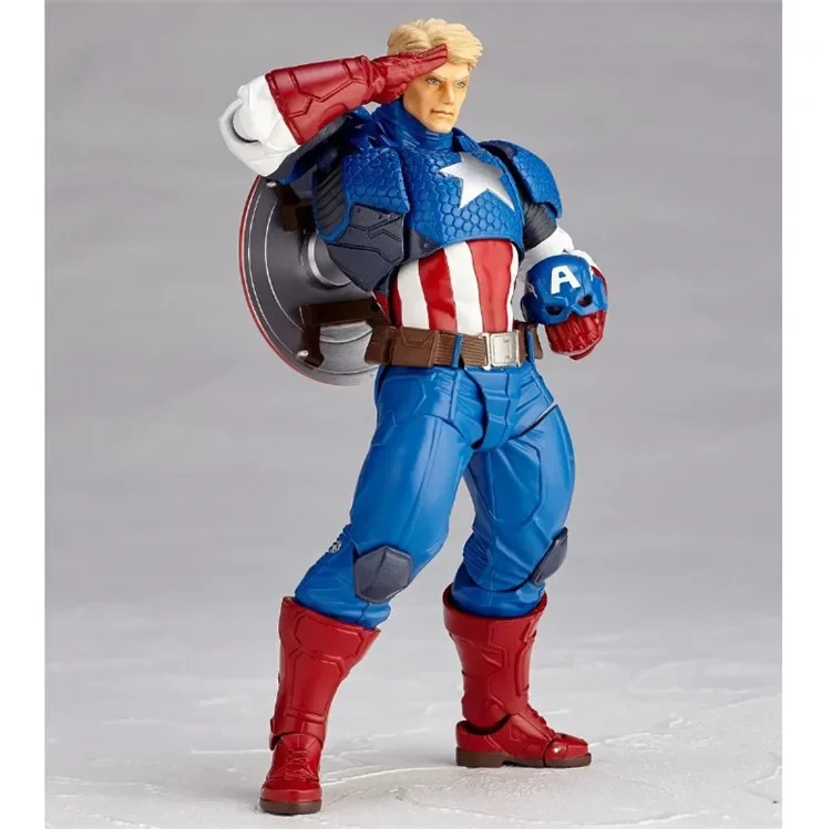 16cm Marvel Avengers Hero Character Captain America Joints Movable Collection Decoration Ornament Boxed Figure Boy Holiday Gift