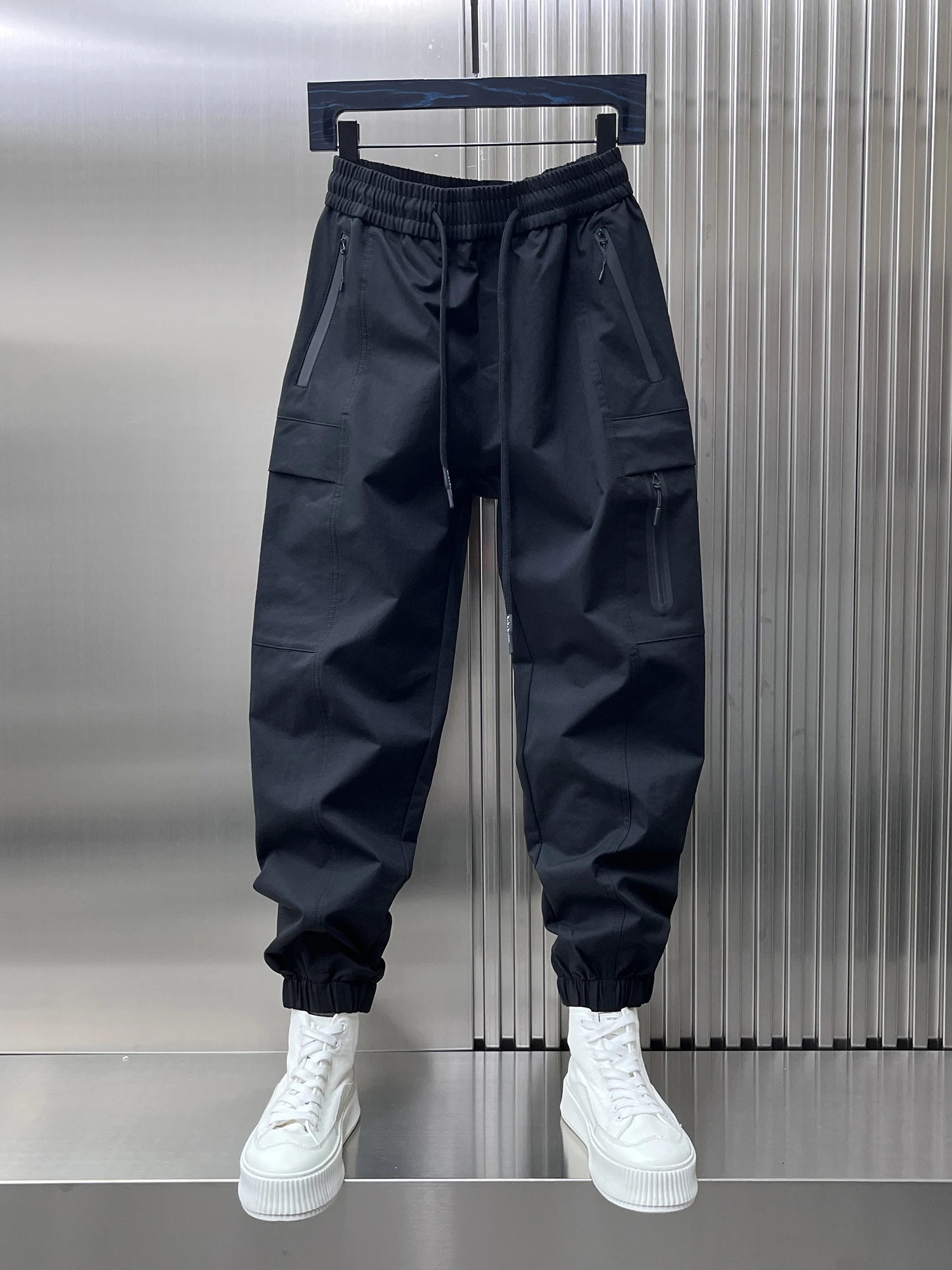 Men's Casual Trousers Spring Autumn New Sle Harlan Sports Faion Brand Haome Workwear Cargo Pants Elastic Waist