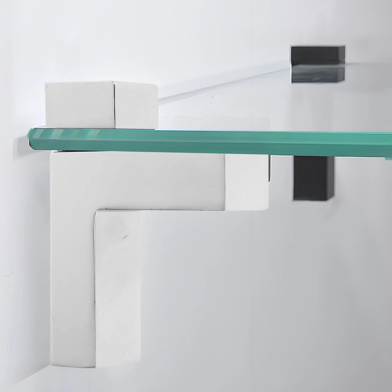 

F Shape 8-30Mm Glass Wood Shelf Support Clips Brushed Surface Adjustable Clamping Shelf Brackets Disassemblable Easy Install