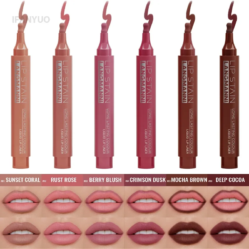 Kosmetik-Lipliner, wasserfest, flüssiger Lipliner-Stift, matt, aufpolsternd, schnell trocknend, Lippenstift-Marker, Umriss-Kontur-Make-up