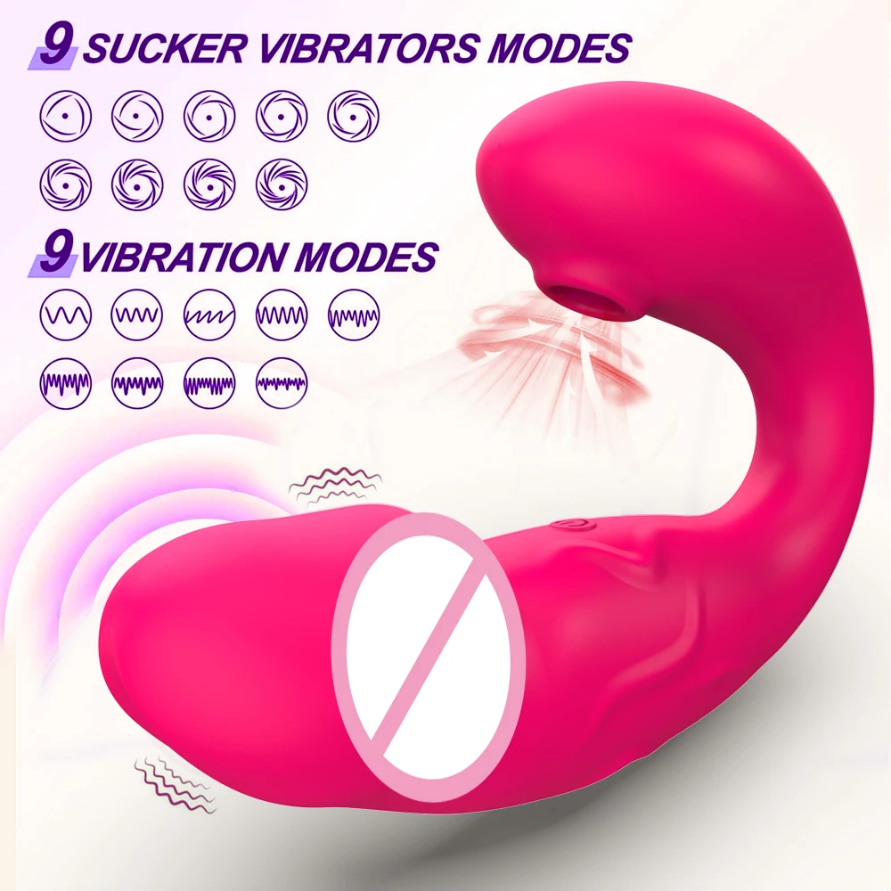 2 IN 1 Dildo Vibrator For Women Nipple Sucker Clitoris Stimulator G Spot Massage APP Control 9 Vibrating Modes Adults Sex Toys - Image 5