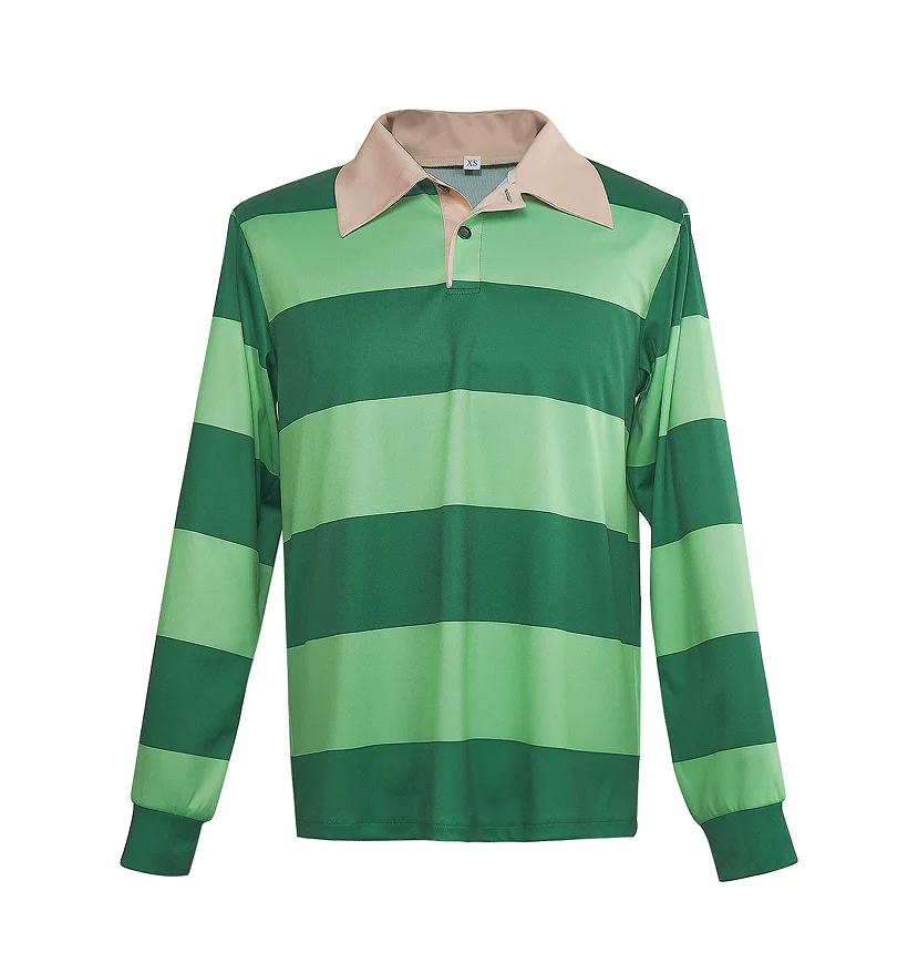 Anime Blue's Pistas et vous Josh Cosplay Costume vert rayé POLO Halloween carnaval Cosplay Josh Performance scène porter
