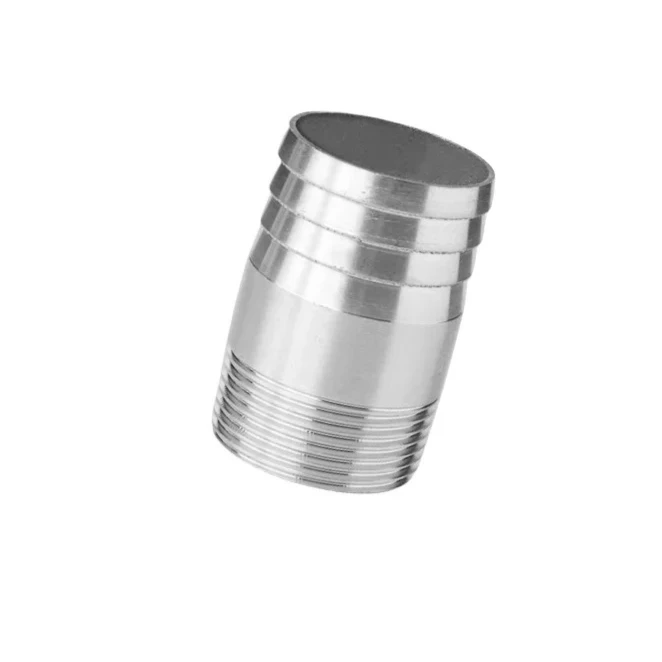 

1/4" 3/8" 1/2" - 4" NPT BSPT Male x Hose Barb Barrel 201/304/316 Stainless Steel Connector Pipe Fitting Water Gas Oil 225 PSI