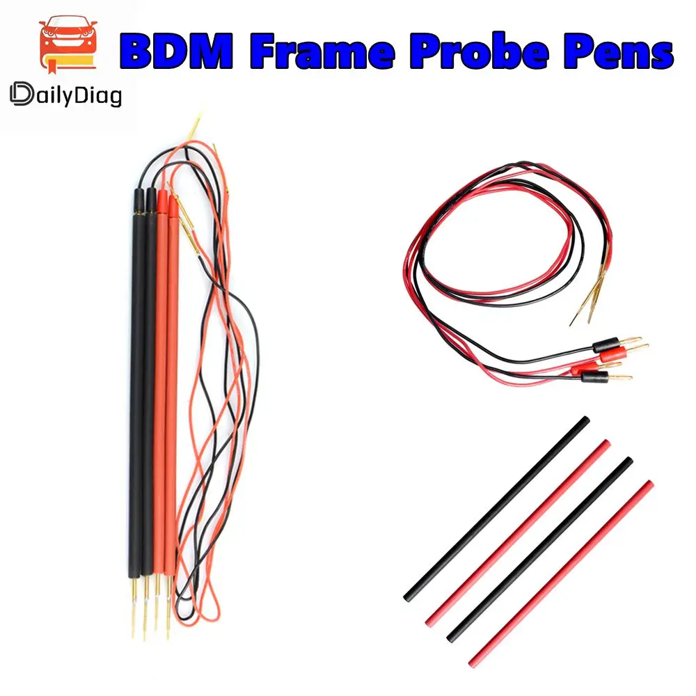 4Pcs/Set Probe Pens 4pcs Pins with Cable Replacement Works LED BDM FRAME Programming Tool for KTAG/KESS