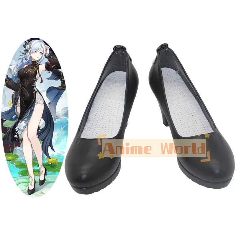 

Genshin Impact Shenhe Frostflower Dew Обувь для косплея Хэллоуин Карнавальные ботинки на заказ