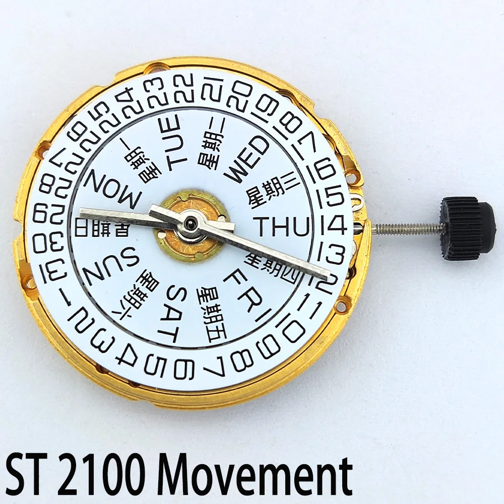 Seagull ST2100 Movement ETA 2836-2 Movement Date Week 28880VPH High Precision 25 Jewels Mechanical Automatic Movement