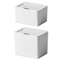 Smart Induction Trash Bin Telescopic Lid Automatic Plastic Waste Container for Bathroom Bedroom Hotel Kitchen Desktop