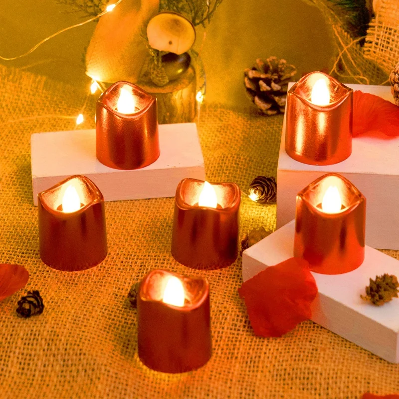 6pcs Flameless LED Candle Tea Lights Christmas Church Wedding Fake Electronic Candle Wedding Anniversary Decoration Home Decor image 4