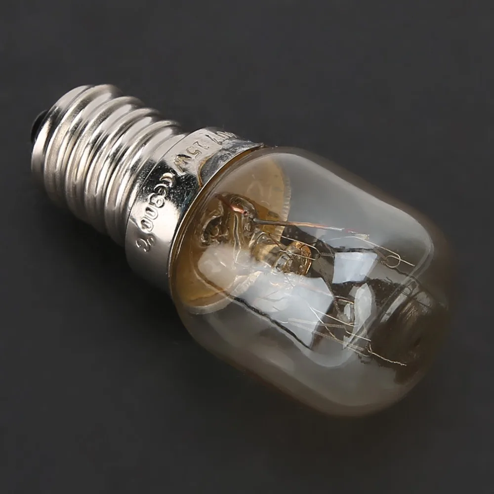 10pcs Nickel Plated Copper Microwave Oven Light Bulb 25W E14 Base Oven Light Bulb 360° Beam Angle 2700K Warm White