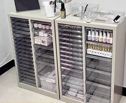 Nail salon nail polish glue canned glue storage cabinet flat bottom drawer multi-layer A4 file cabinet