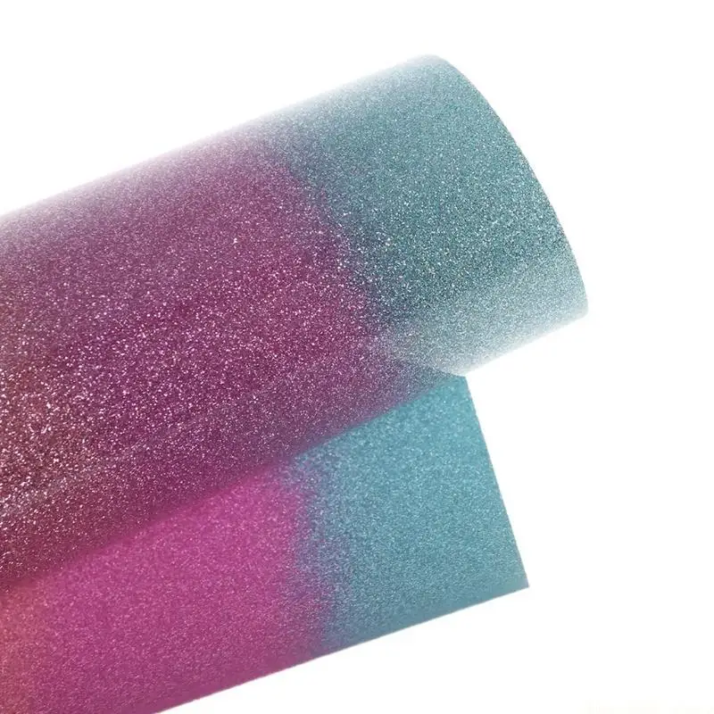 QX2E Lettering Film Glitter Rainbow Heat Transfer DIY Man Women for T Shirts Craft Gi