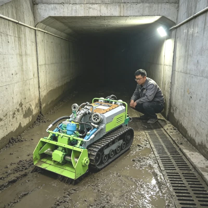 Canal Sediment Suction Robot Underwater Tracked Dredge For River Channel Desilting Customized Harbour Sludge Removal Robot