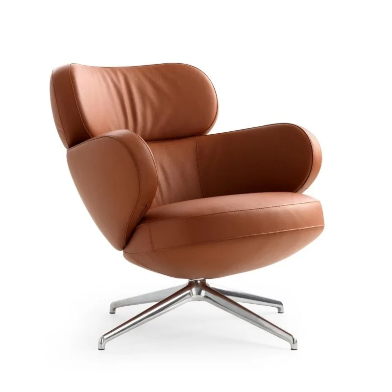 

Italian minimalist leisure chair high-end designer living room rotating guest chair