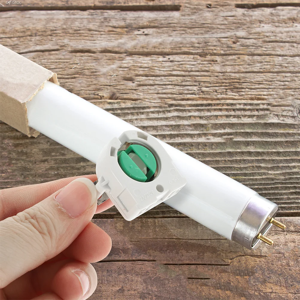 

12pcs Lamp Holder Light Fixture Mounting Bracket Fluorescent Tube Socket Clip Replacement For Led Tubes Grid Lights Plastic