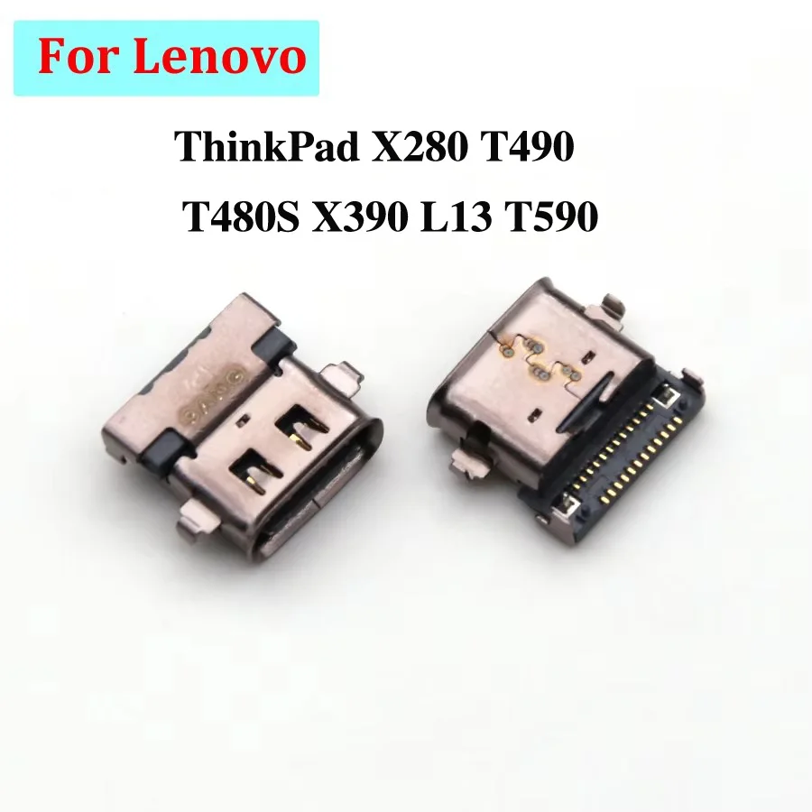 1-10pcs For Lenovo ThinkPad X280 X390 T490 T495 T480S X1 L13 Carbon 6th Gen DC Jack USB C Type-C Charging Port Connector