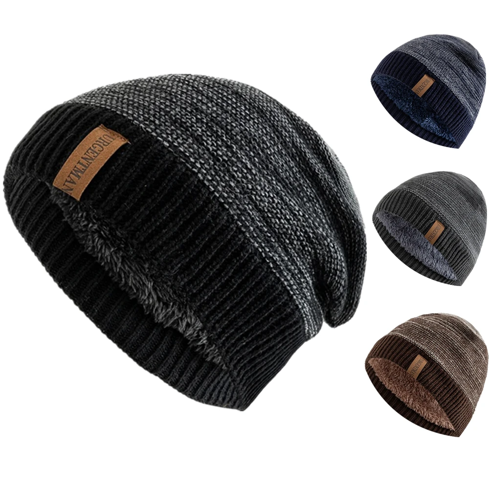 

New Style Unisex Classic Cap Winter Hats Casual Warm Beanie Cap For Men And Women Letter Label Winter Knitted Hats