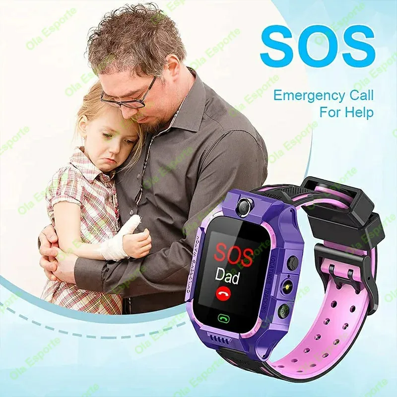 Smart BluetoothCall Watch For Kids Alarm LBS Tracker Location SOS Emergency Help Voice Chat Dual Camera Waterproof For BoysGirls