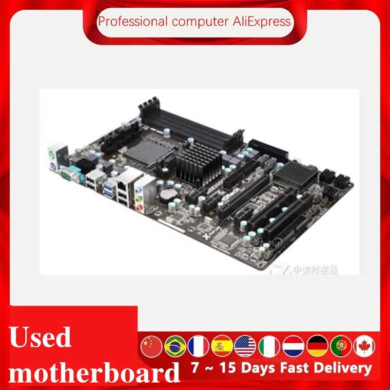 AM3+ AM3b For ASRock 970DE3/U3S3 Motherboard Socket AM3 DDR3 For AMD 970 Original Desktop Mainboard SATA II Used Mainboard