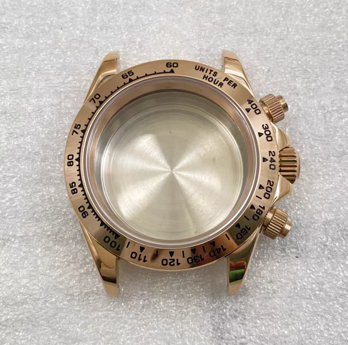 

39.mm VK63 Watch Stainless steel Silver Coffe Rose Case BezelRing Sapphire Glass FIT VK63 Movement 29.5mm dial Watch Accessories