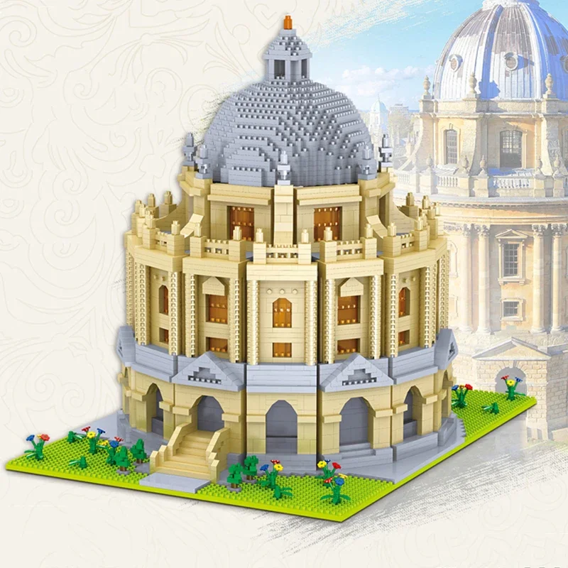 Lezi-Mini bloques de construcción de arquitectura mundial para niños, juguete de ladrillos para armar Escuela Universitaria, jardín, Oxford, sin caja, 8031